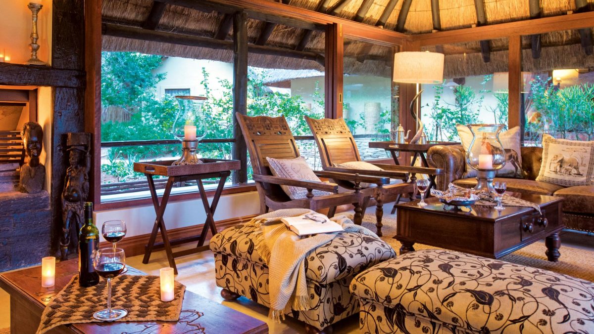 Enjoy views across the rolling lawns, pool and waterhole from the bar.