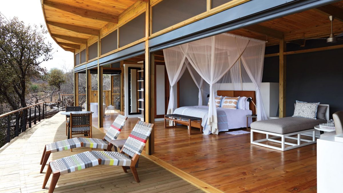 Loungers on your private deck at Pel’s Post